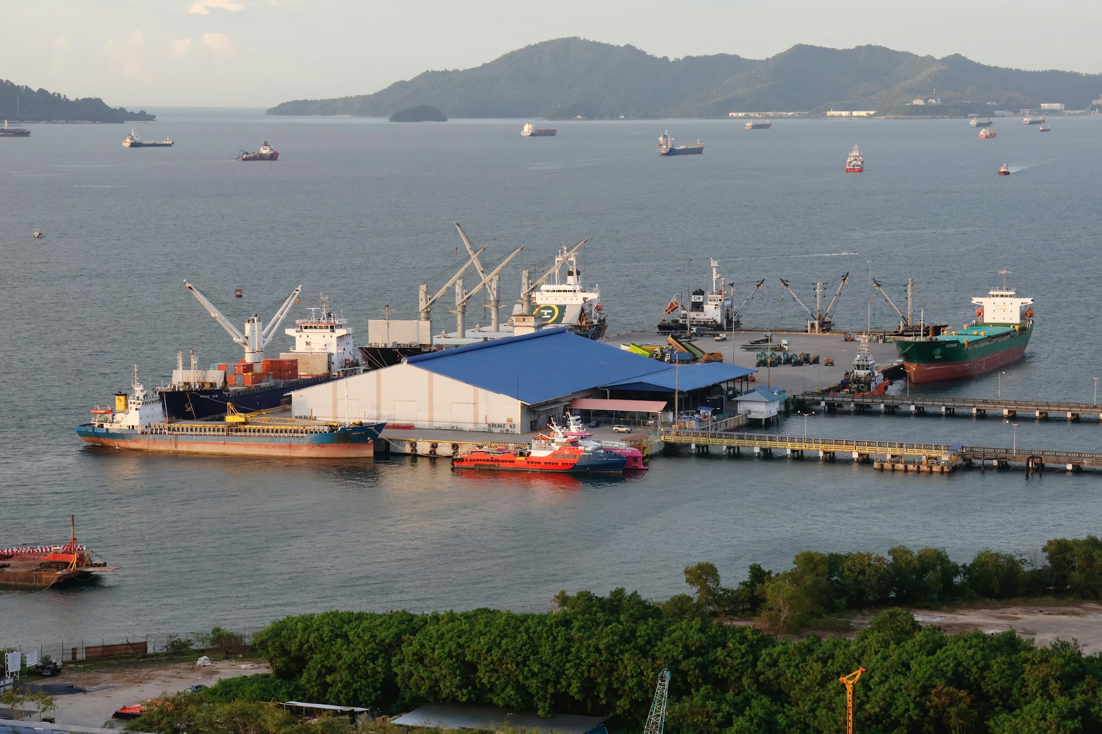 Bulk vessels operating at an industrial port